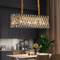 Lámpara Colgante de Cristal K9 Europea, Lámpara LED E14 para Comedor, Sala de Estar, Moderna, Venta al por Mayor 2022, para Villa, Hogar, Oficina