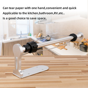 Nuovo Design, Portarotolo da <span class=keywords><strong>Cucina</strong></span> Quadrato in Acciaio Inossidabile con Ammortizzazione, Montaggio a Parete Senza Foratura, per Bagno e <span class=keywords><strong>Cucina</strong></span> - Product Image 3