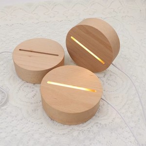 Luz Nocturna Acrílica 3D con Base de Madera USB y LED RGB, Diseño Personalizado al por Mayor para Tiendas de Regalos - Product Image 1