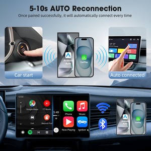 Adaptador automático inalámbrico CarPlay y Android 2 en 1, convierte el adaptador Bluetooth 5,0 con cable a CarPlay inalámbrico con Plug and Play a la vez - Product Image 4