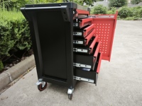 Armoire à outils roulante robuste à 7 tiroirs avec plan de travail en acier inoxydable, capacité de charge de 150 kg, chariot à outils pour garage et atelier
