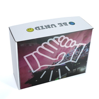 Boîte d'emballage en papier kraft pliable avec logo personnalisé imprimé, boîte d'expédition avec impression à l'extérieur et à l'intérieur