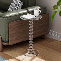 Meubles en acrylique transparent personnalisables, table basse/secondaire moderne, design pliable et léger
