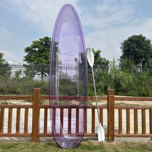 Kayak transparent en PC violet de <span class=keywords><strong>2</strong></span>,44 m, canoë transparent pour une personne, idéal pour la location dans <span class=keywords><strong>les</strong></span> attractions touristiques - Product Image 5