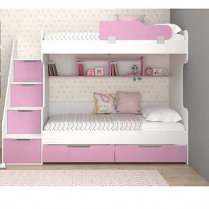 Детская двухъярусная кровать нового дизайна, детская двухъярусная кровать, двухъярусная кровать с шагами (7 различных цветов) - Product Image 4