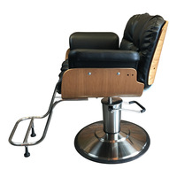 Fauteuil de Salon de Coiffure de Luxe en Métal, Style Vintage, Approuvé par les Influenceurs, Pivotant, Réglable en Hauteur, pour la Coloration, la Permanente, la Coupe et le Coiffage, Style Américain
