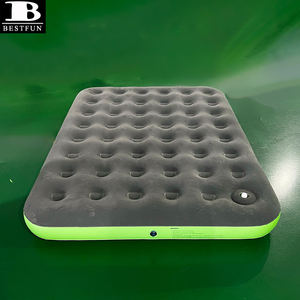 ที่นอนลมแบบพองได้ขนาดควีนไซส์ ทนทาน พร้อมปั๊มเท้าในตัว ที่นอนลมแบบคู่เคลือบผิวกำมะหยี่ แผ่นรองนอนพกพาสำหรับกิจกรรมกลางแจ้ง - Product Image 3