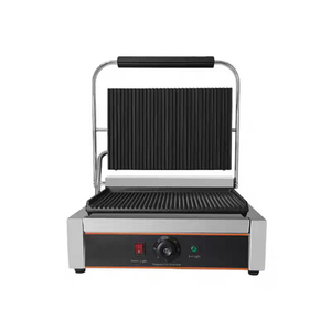 Commercial Electric Contact Grill for Hotel Use Stainless Steel Sandwich Panini Press at Factory <strong>Price</strong> - Product Image 1