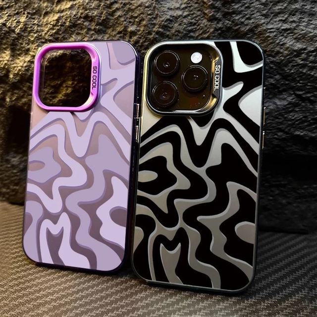 New Creative Striped Mobile Phone Cases for Iphone 17/16/15/14/13/12/11/pro/promax/Plus/X/XS/XR Smart Phone Cover