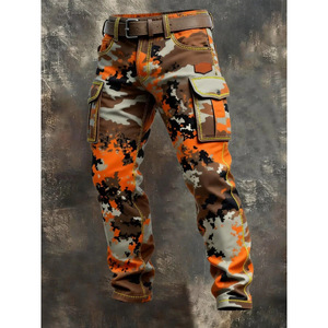 <span class=keywords><strong>Pantalon</strong></span> Cargo Vintage Graffiti Printemps <span class=keywords><strong>Coupe</strong></span> <span class=keywords><strong>Droite</strong></span> Ample Multi-Poches Polyvalent Décontracté Long pour Hommes – Vente en Gros Transfrontalière - Product Image 2