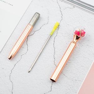 Custom New Design Promotional Metal Ballpoint <b>Pen</b> Dry Flower Pattern Custom Logo Black Ink 1.0mm Tip Custom Printing Novelty - Product Image 5