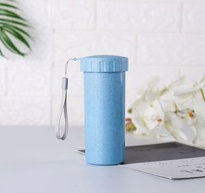 Mug à café écologique, portable, réutilisable, à double paroi, en plastique biodégradable, en paille de blé - Product Image 4