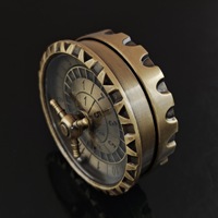 Jeu de dés de roulette noire 7-en-1 roue à billes rotative en métal pour jeu de rôle COC en stock