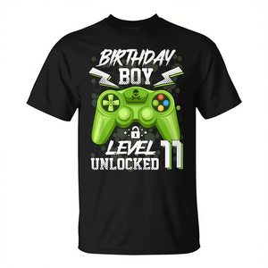 Camiseta para niños gamers de 11 años con diseño de videojuego desbloqueado de nivel 11 - Product Image 2