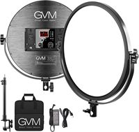 GVM Y60D256 PB-360Bi d'éclairage photographique 60w en forme de miroir Panneau LED portable pour la photographie professionnelle Lumière vidéo ronde