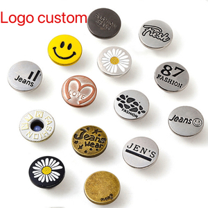 Özel çevre dostu çinko alaşım oyulmuş kabartmalı sap Metal düğmeler kot perçin yapış toptan moda tasarımcısı giyim - Product Image 5