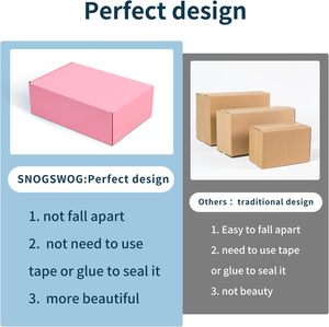 Small Business <strong>Pink</strong> Corrugated Cardboard <strong>Gift</strong> Boxes 10x8x3 Inches for Mailing &amp; Storing Fur <strong>Gift</strong> Wrapping - Product Image 3