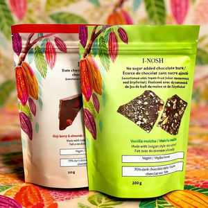 Sachet personnalisé refermable en plastique Mylar avec fermeture éclair pour aliments, snacks, biscuits, chocolat, produits de boulangerie, chewing-gum, gelée - Product Image 1