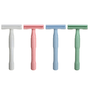 มีดโกนแบบกำหนดสีเองได้ ปราศจากขยะ |   มีดโกนทองเหลืองพรีเมียมพร้อมใบมีดสองคมสำหรับการโกนหนวดที่เป็นมิตรกับสิ่งแวดล้อมและชุดของขวัญ - Product Image 3