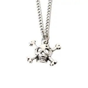 Gothic Vintage Skull Pendant Necklace Hip Hop Rock Men Punk Necklace Goth Jewelry Halloween Party Accessories