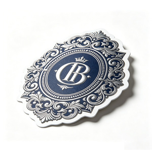 Autocollants personnalisés pour cigares avec logo de marque privée, impression de cercle de cigare, autocollants gaufrés en feuille d'or pour étiquettes de cigares - Product Image 4