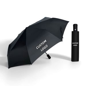 Double Layer Promotional Automatic Compact <b>Windproof</b> Custom Logo 3 Fold <b>Umbrella</b> - Product Image 1