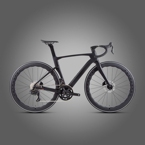 Bicicleta de Carretera de Fibra de Carbono de Alto Módulo 700C, Bicicleta de Carreras Aero con Cambio Electrónico Inalámbrico WheelTop 24S - Product Image 3