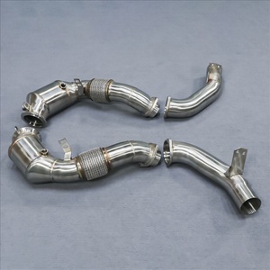 ท่อลงตรงสแตนเลส 304 แบบไหลสูง สำหรับ BMW N63 M550i M850i G11 G12 G14 G15 G16 4.4T - Product Image 2