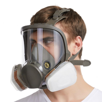 Masque à gaz GP-7 de style tactique avec filtre en silicone Respirateur de sécurité industrielle pour réponse d'urgence Gel de silice/caoutchouc