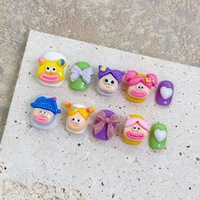TSZS Meilleures ventes Faux ongles en acrylique faits main, réutilisables, à presser, motifs fleurs 3D mignonnes style INS, formes amande et cercueil, pour la vente en gros aux salons