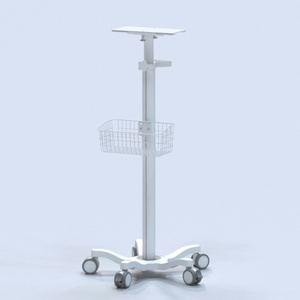 รถเข็นโรงพยาบาลเคลื่อนที่อเนกประสงค์ ปรับความสูงได้ พร้อมจอภาพทางการแพทย์ โครงสร้างโลหะแข็งแรงทนทาน - Product Image 2
