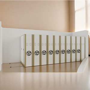 Étagères mobiles compactes en acier pour archives, économiseuses d'espace, à pousser à la main, personnalisées - Product Image 4