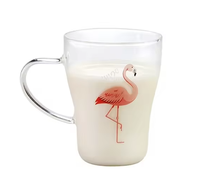 Gobelet à boisson en verre borosilicate de haute qualité, tasse à café avec poignée, soufflé à la main, compatible micro-ondes et lave-vaisselle