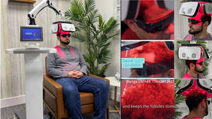 Sistem Laser Pertumbuhan Rambut Klinis USA 510K Cleared dengan 5 Panel Fleksibel, Peralatan Trikologi Profesional Kernel KN-8000A - Product Image 5