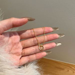 Collier pendentif nœud en argent sterling 925 avec chaîne à maillons brillants et zircone 5A de Dylam Smart Jewelry Factory, pour un usage quotidien - Product Image 3