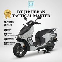 Moto électrique 72V 2000W, scooter électrique haute vitesse 45 km/h avec batterie au plomb-acide 20AH, frein à disque avant et arrière, moto