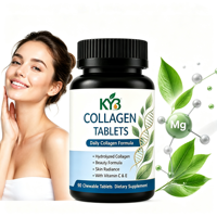Complément de beauté au collagène hydrolysé en comprimés, dosage personnalisé, étiquette personnalisée, flacon personnalisé, commande en gros