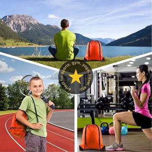 High Quality Polyester Drawstring Promotional Bag Custom Logo Printed Waterproof - Product Image 4