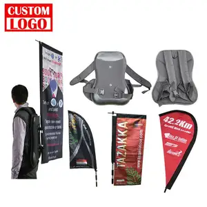 Display Banner Flag Cycling Mountaineering Advertising Display Cheap Marketing Backpack Flag