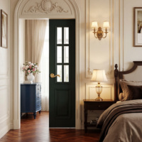 Poignée de porte baroque ISILINE, en laiton doré foncé, style européen classique, pour porte intérieure de chambre