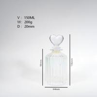 Diffuseur de parfum d'ambiance en verre côtelé irisé de luxe 150 ml - Bouteille élégante pour huiles essentielles d'aromathérapie