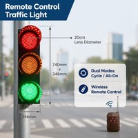 Feux de signalisation LED en aluminium haute luminosité DC12V 200mm avec télécommande pour la sécurité routière – Fournitures d'usine