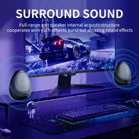 Speaker Input Audio BT 3.5mm, USB komputer Laptop Desktop Speaker game untuk PC
