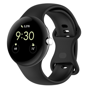 Bạc Khóa Smartwatch Vòng Đeo Tay Watchband Có Thể Điều Chỉnh Thể Thao Cao Su Silicone Thông Minh Dây Đeo Đồng Hồ Cho <span class=keywords><strong>Google</strong></span> Pixel 4 Ban Nhạc 3 2 - Product Image 3