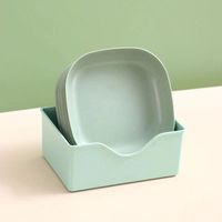 Service de vaisselle rond pigmenté pour cuisine avec support, assiettes à dessert incassables pour le thé de l'après-midi, plateau à gâteaux pour usage domestique