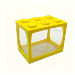 Aquarium multifonctionnel en blocs de construction pour poissons Betta et petits reptiles, mini-aquarium empilable facile à installer pour la décoration de la maison - Product Image 2