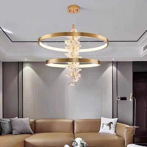 <span class=keywords><strong>Luz</strong></span> de lujo posmoderna minimalista cristal nórdico Morning Glory lámpara colgante para sala de estar dormitorio comedor - Product Image 2