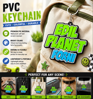 Individueller PVC Grüner Energetischer Schlüsselanhänger Personalisierter Geformter 2D Weichgummi-Schlüsselring Einseitiges Logo-Design Werbeartikel