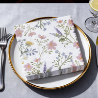 Boîte de mouchoirs en papier doux à 8 plis de couleur personnalisée, serviette de cocktail 1 pli en papier Airlaid pour bars et restaurants