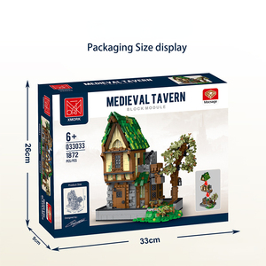 MORKMODEL City medievale modello di taverna 033033 casa modulare mattoncini per bambini giocattoli MOC regali di compleanno set di blocchi - Product Image 5